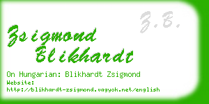 zsigmond blikhardt business card